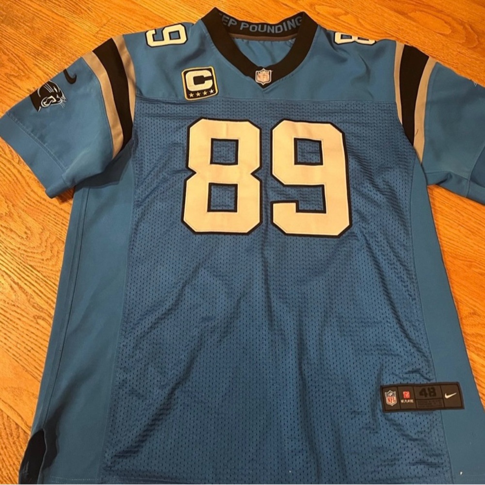 Nike Blue and Black Football Jersey